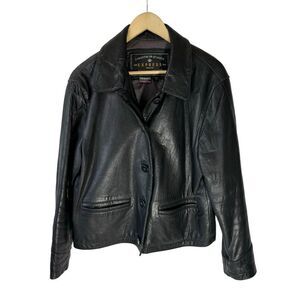 Express Vintage Soft Black Leather Thinsulate Jacket Sz M